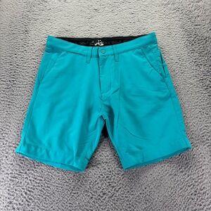 Kyodan Golf Shorts Mens Size 34 Blue Polyester Stretch Slim Fit Waist Band